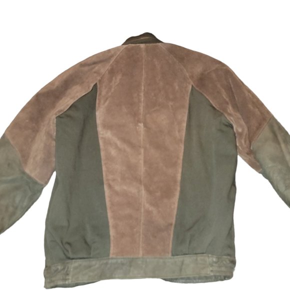 Vintage C&A Suede & Leather Men's Bomber Jacket - Picture 5 of 6